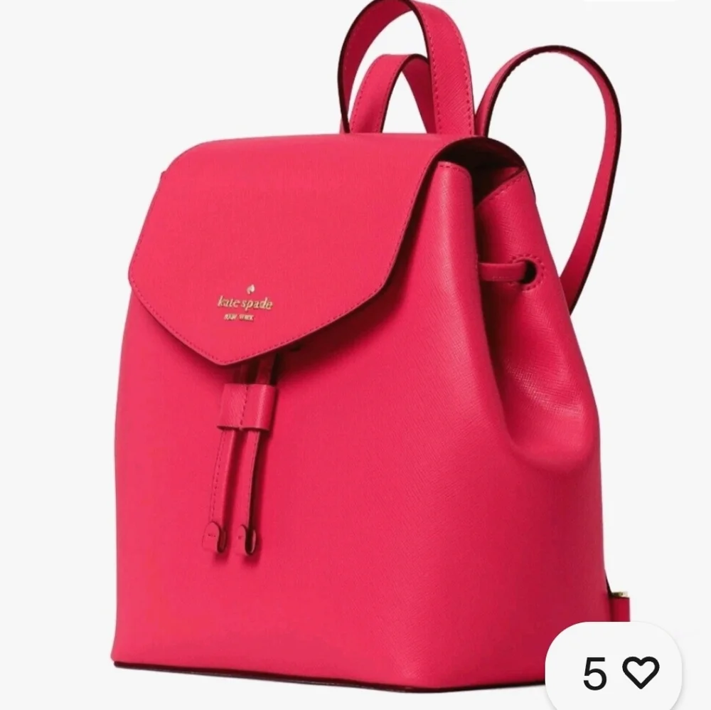 kate spade New York Pink Saffiano Leather Backpack Nwot